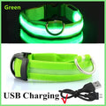LED Glowing Dog Collar Adjustable Flashing Rechargea Luminous Collar Night Anti-Lost Dog Light