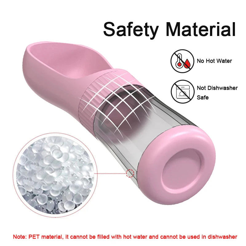 Portable Dog Water Bottle With Food Container Travel 2 in 1 Pet Water Dispenser