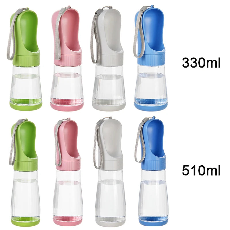 Portable Dog Water Bottle With Food Container Travel 2 in 1 Pet Water Dispenser